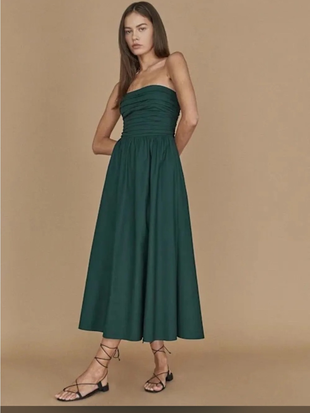 Reformation Lissa Dress Green Size 12 EUC